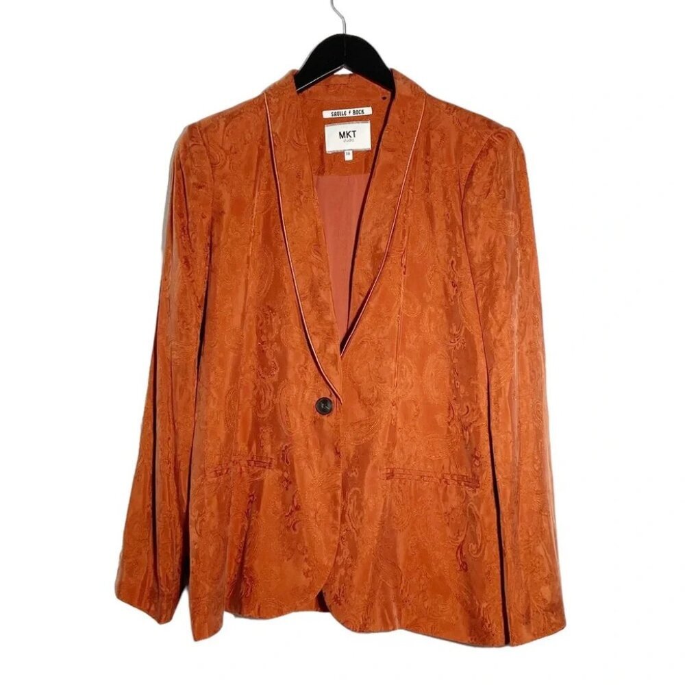 MKT Studio Savile Rock Paisley Jacquard Print Blazer size 38 (US 2)